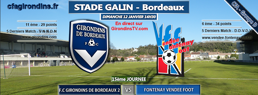 Cfa Girondins : [J15] Retour à la compétition face à Fontenay - Formation Girondins 