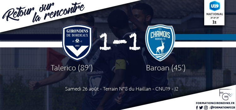 Cfa Girondins : U19 : Retour sur le match nul contre Niort (1-1) - Formation Girondins 