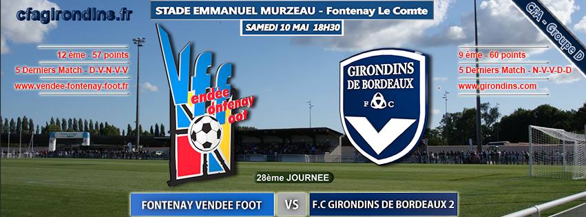 Cfa Girondins : [J28] Déplacement à Fontenay - Formation Girondins 